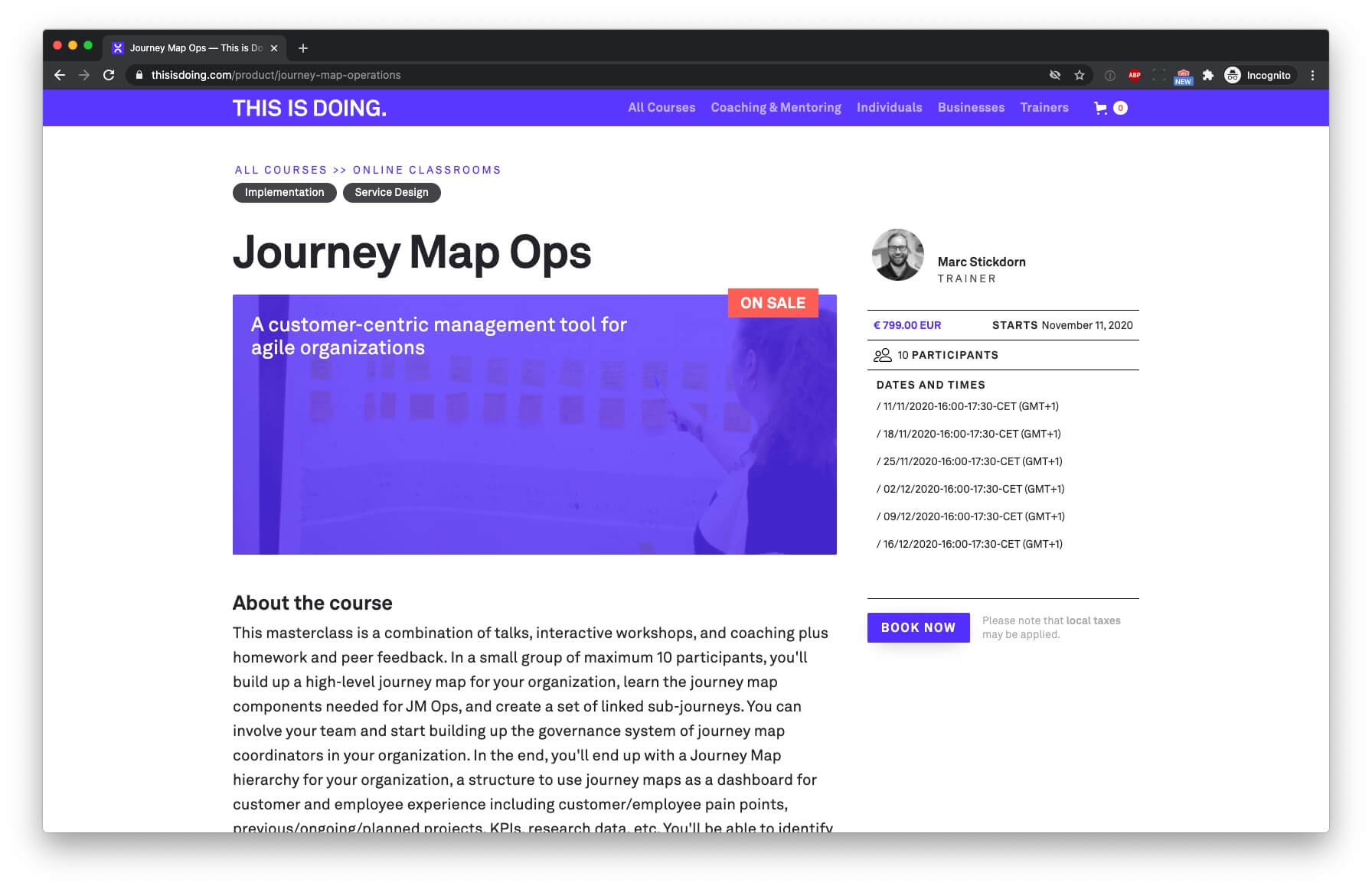 journey mapping courses